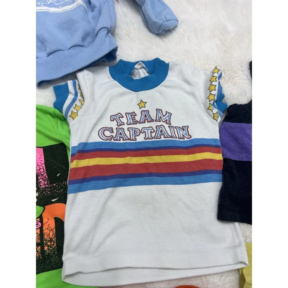 Vintage Baby Toddler Single Stitch Travel T Shirts Tractor Clothing Lot